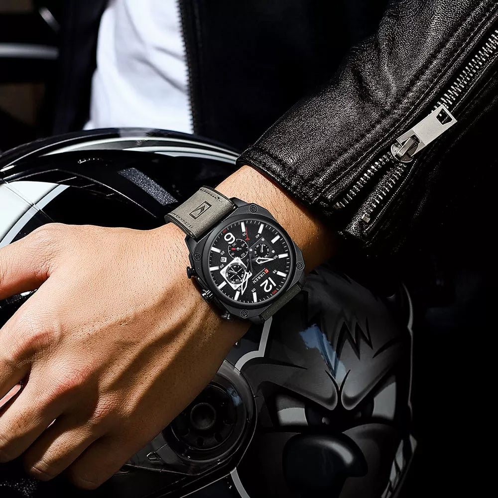 Reloj Curren 8398 Clásico Cuarzo cuero