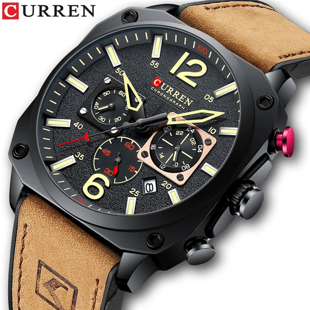 Reloj Curren 8398 Clásico Cuarzo cuero